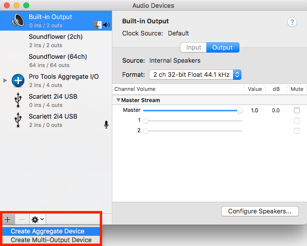 mac os 10.12 multiple audio outputs