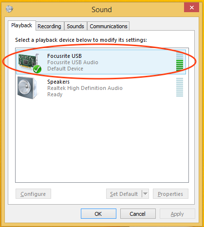 should i use focusrite usb audio or usb asio