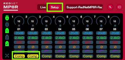 RedNet MP8Rプラグインのスクリーンショット