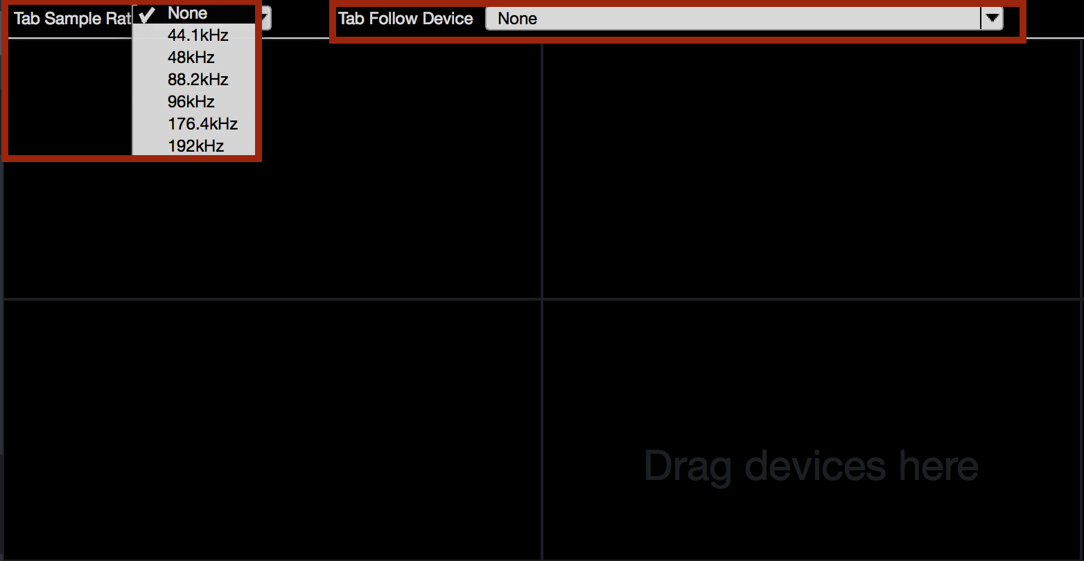 RedNet Controlタブのスクリーンショット