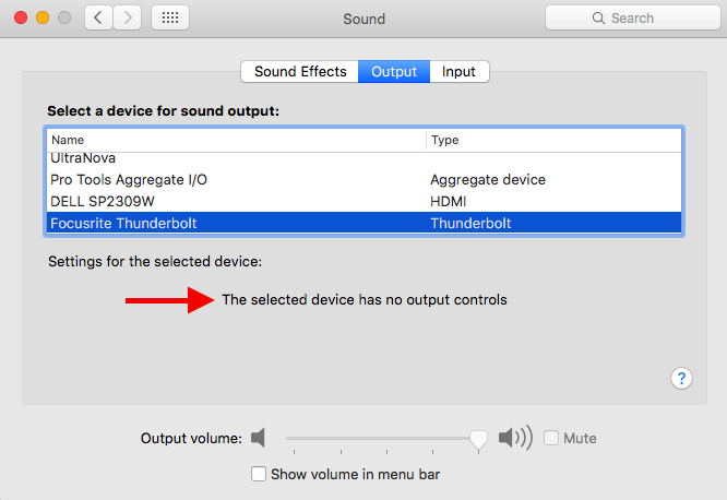 Adjusting the Output volume using my keyboard on macOS – Focusrite