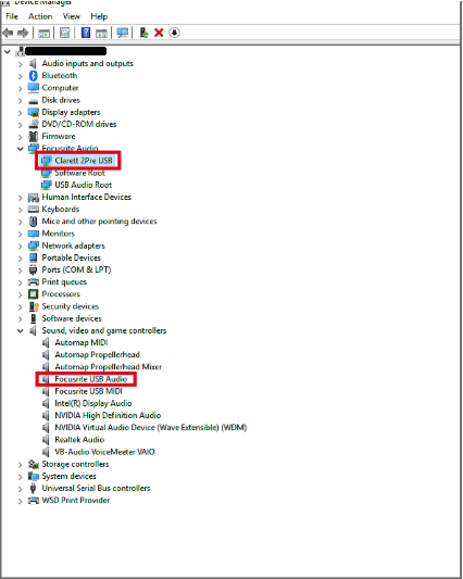 focusrite usb asio disabled