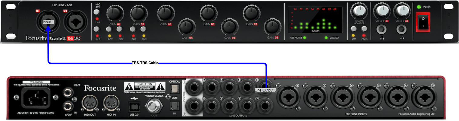 saffire mixcontrol routing mic output