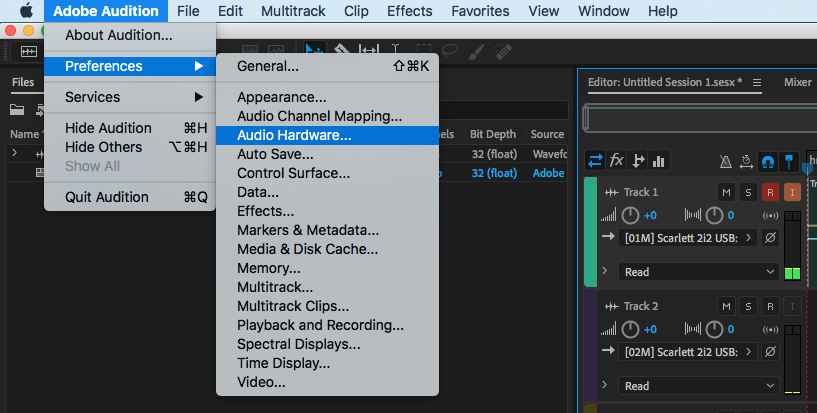 adobe audition monitor input delay