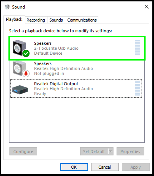 Focusrite usb asio not enough asio output channels available