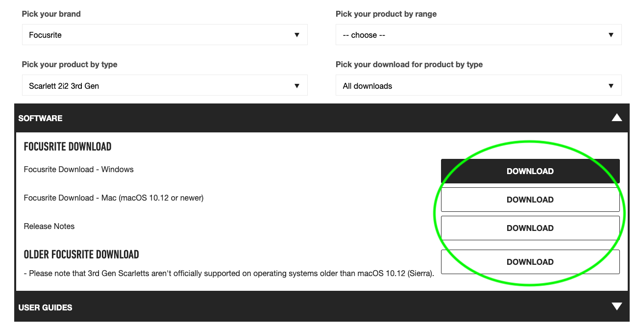 scarlett 2i2 driver not available