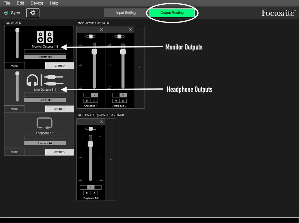 Direct Monitoring on the Scarlett 4i4 3rd Gen – Focusrite