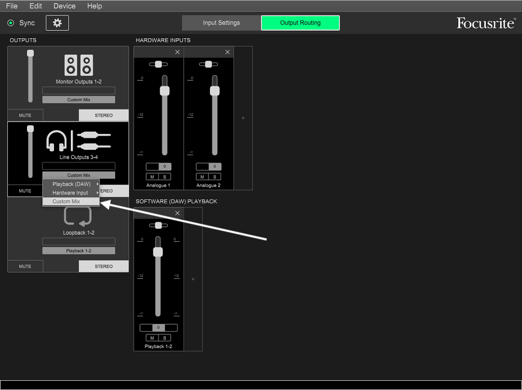 Direct Monitoring on the Scarlett 4i4 3rd Gen Focusrite