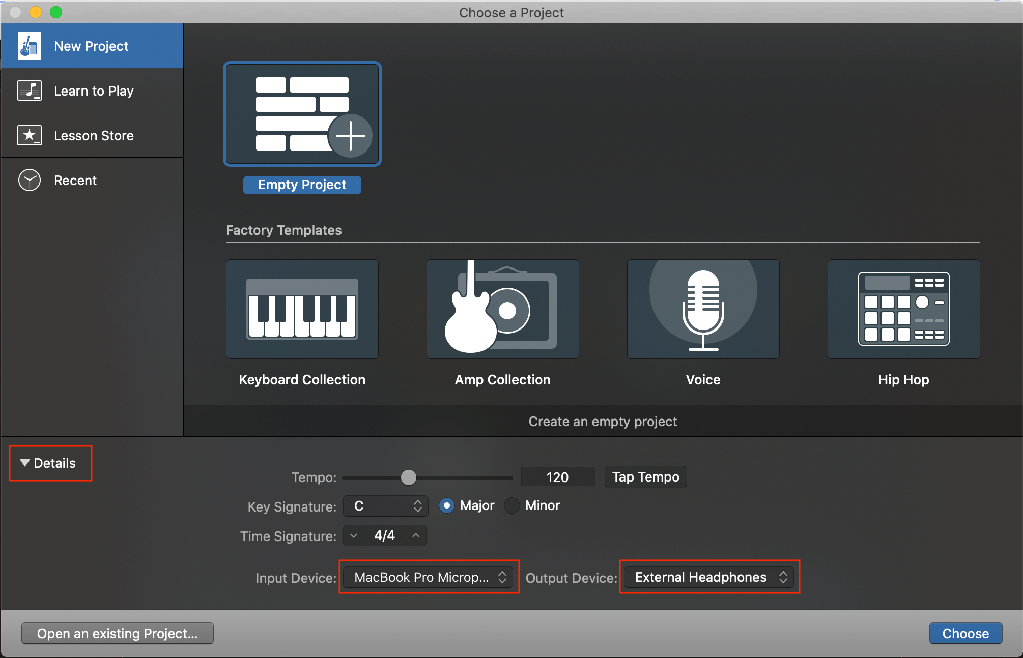 change buffer size in garageband 10.1