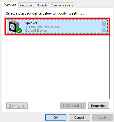 setting up focusrite software windows