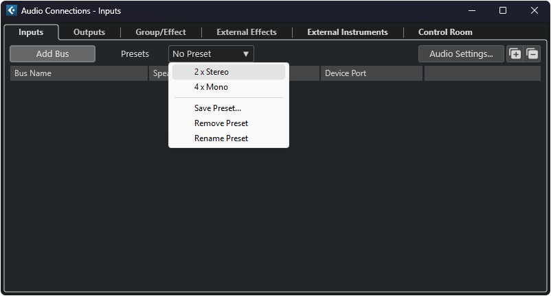 Cubase Setup Windows - Audio Connections Inputs.png
