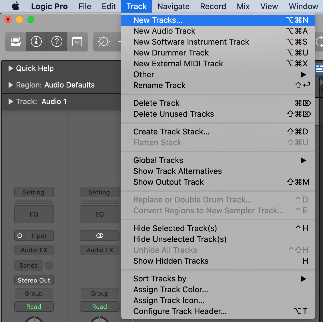 show master track logic